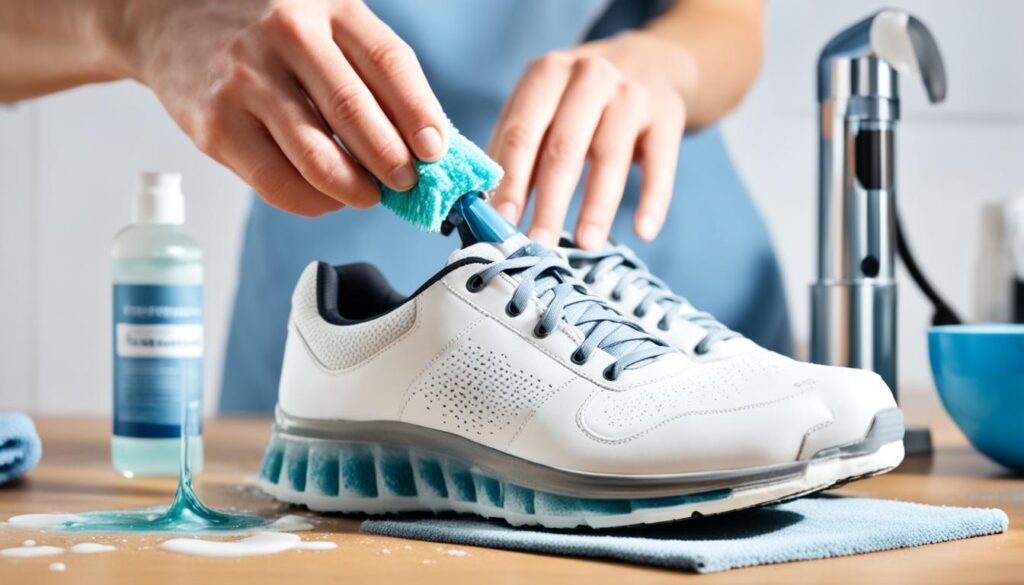 Nettoyage manuel de sneakers